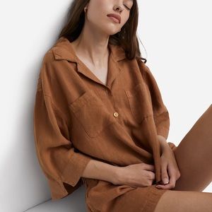 Linen Lounge Shirt in Sedona